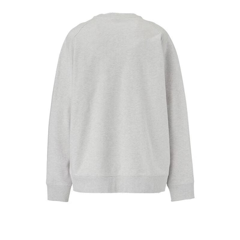 Onitsuka Tiger Plain Simple Brand Logo Pullover Round Neck Warm Long Sleeve Sweatshirt Unisex sweatshirt Light-Gray 2183B309-020