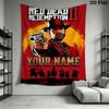 Name Custom RDR2 Game Wall Tapestry Aesthetic Wall Hanging Printed Fabric Blanket Decorative Tapestries for Bedroom Living Room Home Decor