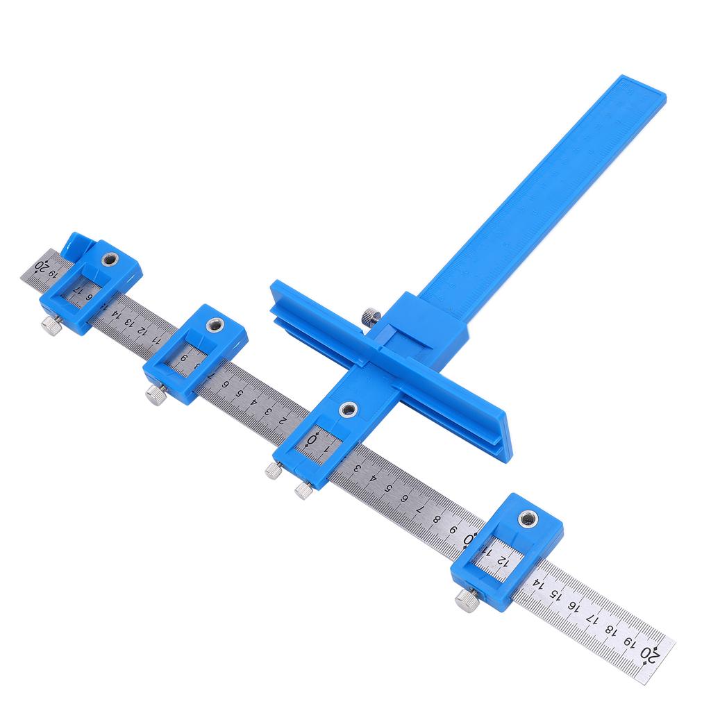 Hole Punch Locator  , Cabinet Hardware Device, Easy to Use, High Accuracy, Wide Adjustment Options for Wooden Dowels, with Double Thumb Screw, Hor