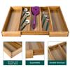Utoplike Cutlery Storage Extendable Cutlery Wooden Storage Sliding Dish Storage Kitchen Drawer Tabletop Drawer, Case, Box, Tray, Case, Storage,