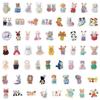 60 Calico Critters Cartoon Plush Animal Stickers for Desk Decoration and Stationery