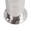 Safety Bollard Post Stainless Steel 55cm Parking Pile Barrier with Yellow Reflective Strip for Road