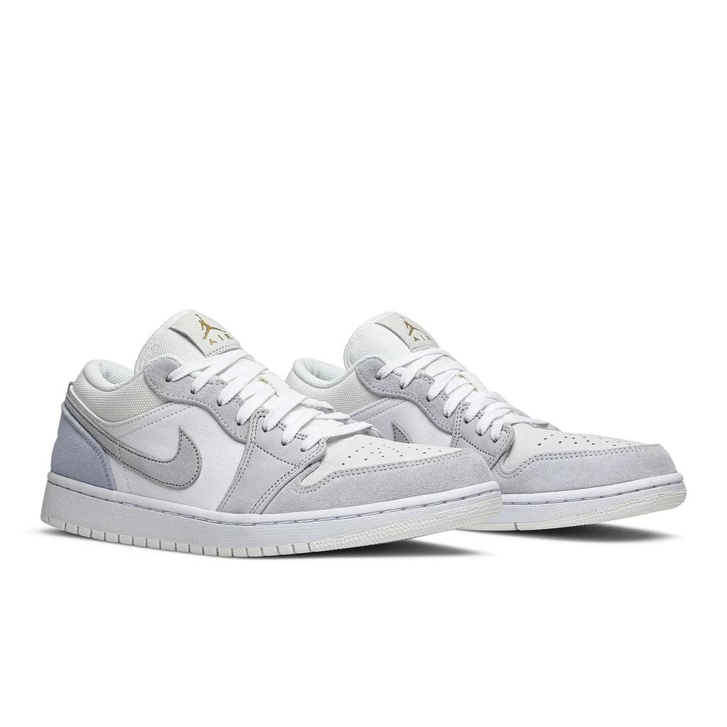 Air Jordan 1 Low 'Paris' (Unisex) White / Sky Grey / Football Grey Vintage Basketball Shoes CV3043 100
