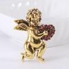 Enamel Angel Brooches for Women Unisex Cupid Love Character Pins Banquet Party Backpack Gifts Jewelry Accessories
