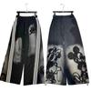 Retro Mickey Print High-Waist Loose Casual Pants for Women - Spring/Summer Collection, Plus Size Available