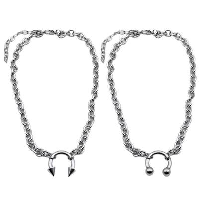 Vielseitige Verstellbare Halskette Mit Nasenklammer Anhänger Design Nachtclub Schmuck Schlüsselbeinkette Für Stilvolle Outfits