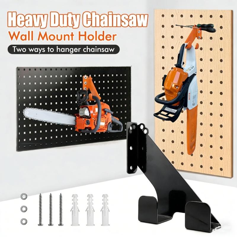Garage Wall Hanger Rack for Chainsaw Storage Heavy Duty AntiScratch Easy Installation Tool Organizers Steel Construction