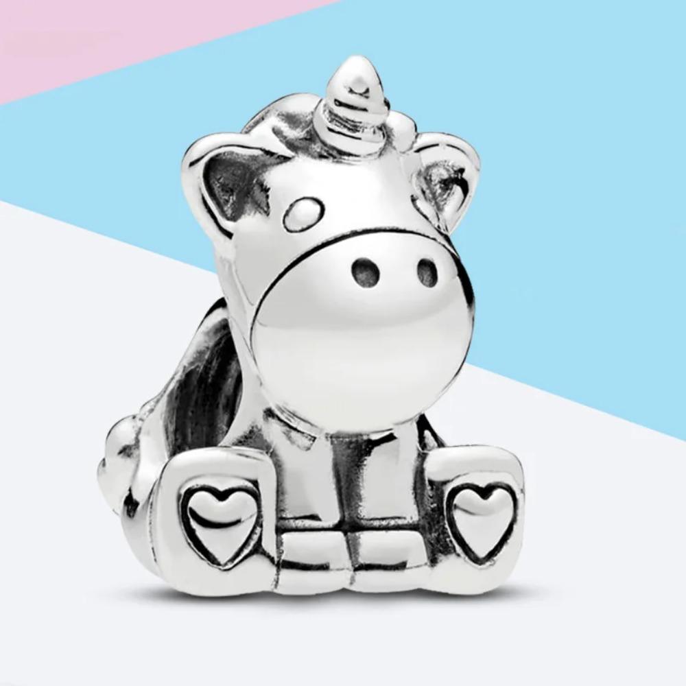 925 Silver Rabbit Panda Kangaroo Caterpillar Charm Beads for DIY Bracelet Women Jewelry Boutique