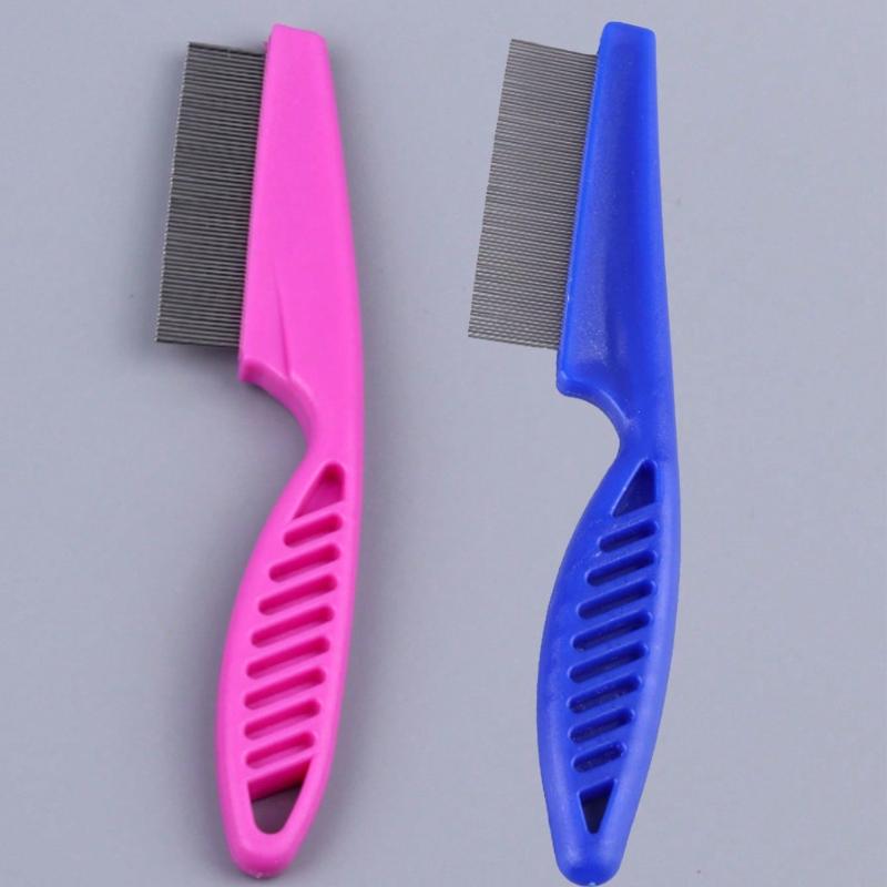1pc 2-In-1 Pet Hair & Tear Stain Remover Brush - Stainless Steel Dog & Cat Flea Comb,Suitable for Dogs and Cats
