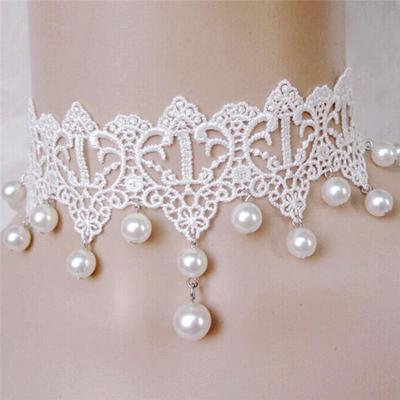 Trendy Sexy Lace Pearl Necklace Creative Romantic Women Jewelry Accessories