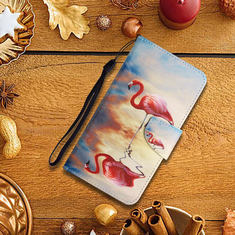 Cute Flower Cat Painted Leather Flip Case For iPhone 6 6S 7 8 X XR XS Max 11 Pro Wallet Card Holder Book Cover Etui