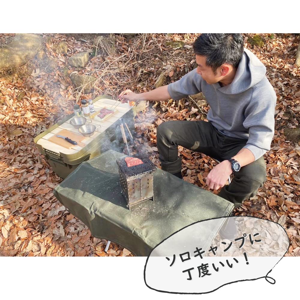 ST Craft Lava Stone Grill Plate 14x14cm - A masterpiece carved from magma. Perfect for camping and outdoor use. Lava stone grill, smokeless, compatibl