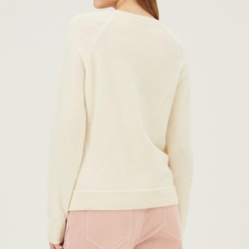 Benetton Tweed Patch Embroidery Knit Bakp79361 Iv