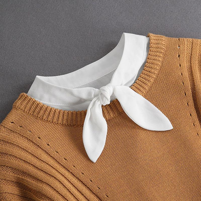 White Lapel Fake Collar Neck Decorative Chiffon Cotton Chocker Women Detachable False Collar Shirt Doll Lace Ladies Half Shirt