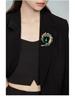 Elegant Large Zircon Brooch: Exquisite Women's Coat & Suit Accessory