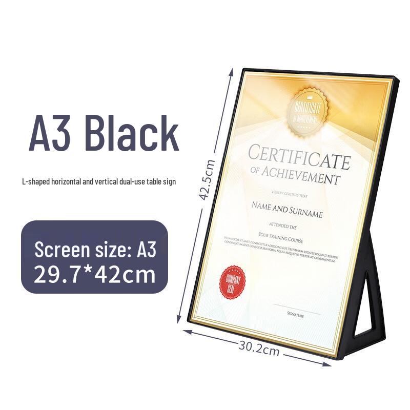 L-Shaped Acrylic Menu Holder