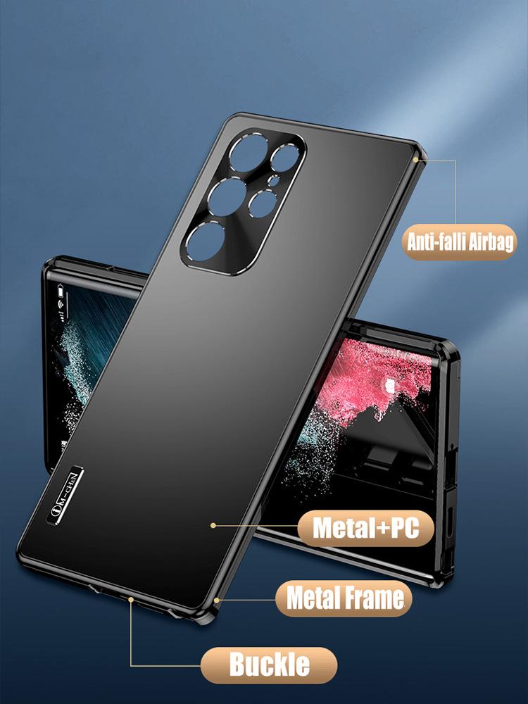 Fashion Magnetic Close Aluminum Metal Case For Samsung Galaxy S25 S24 S23 S22 S21 Ultra Strong Drop Proof Cover