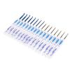 16pcs Crochet Hooks Set Blue White Porcelain Ergonomic Handle Crochet Needles with Case DIY Hand