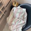 Gestreifte Leinen-Hemdjacke im koreanischen Stil für Damen - Sonnenschutzkleidung für Frühling/Sommer
