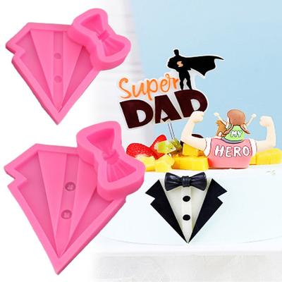 1 Set Dishwasher Safe Chocolate Mould High Temperature Resistance Useful Academic Dress Tie Design Fondant Cake Mold