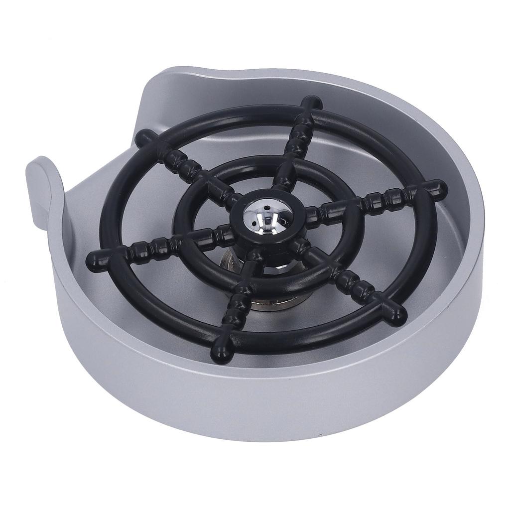 High Pressure Sink Glass Rinser Bar Automatic Cup Washer Kit with ABS Base 80cm Hose Silver