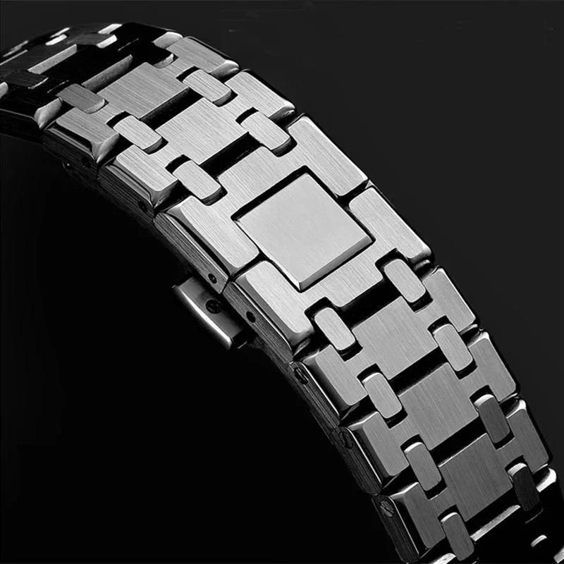 904L Roestvrijstalen Horlogebanden Voor AP 15400 Audemars Piguet Royal Oak GA2100 2110 Band Mannen Zilver waterdicht Armband 26mm