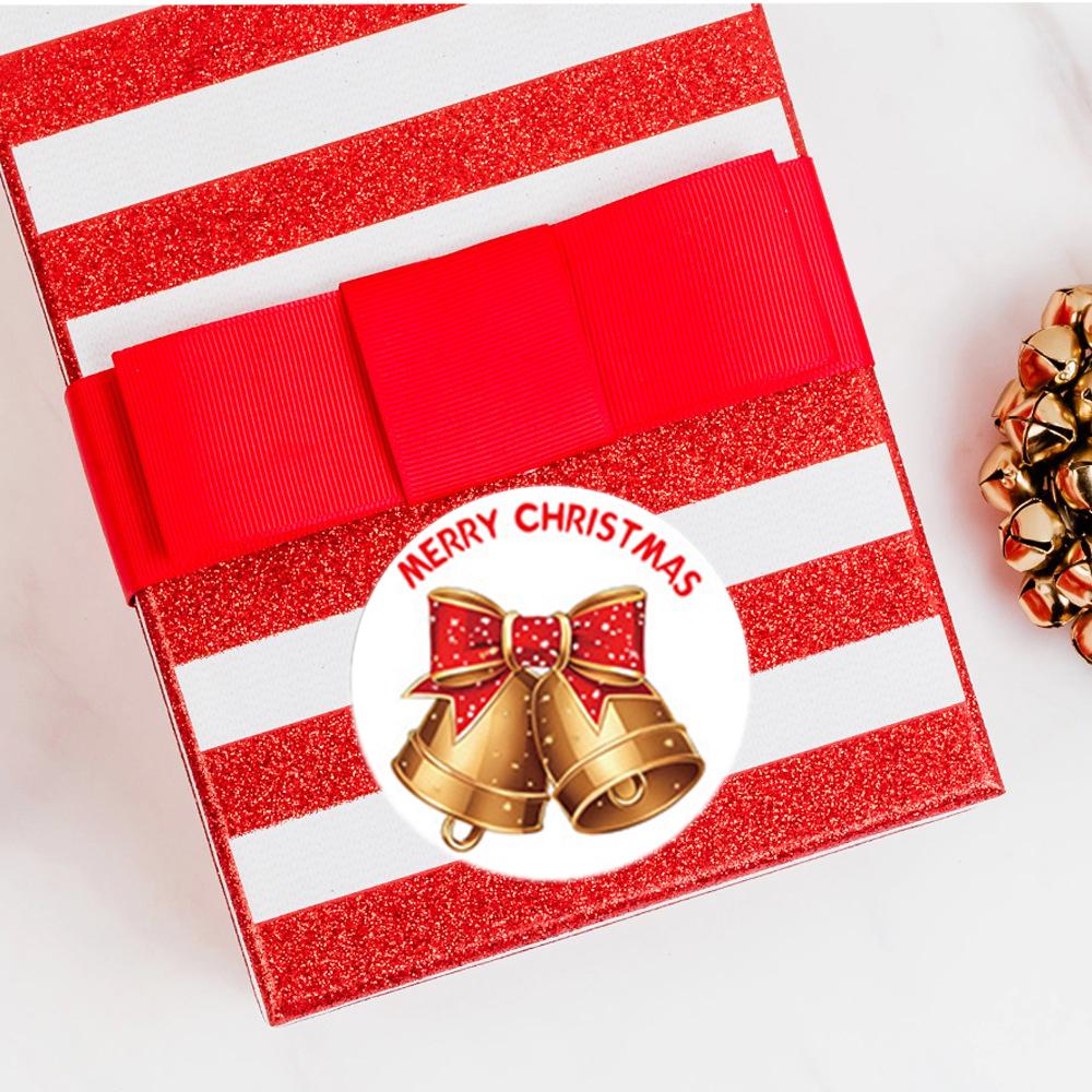 100-500pcs Merry Christmas Stickers 1Inch Round Christmas Seal Labels Stickers For Handmade Sticker Card Box Package Labels