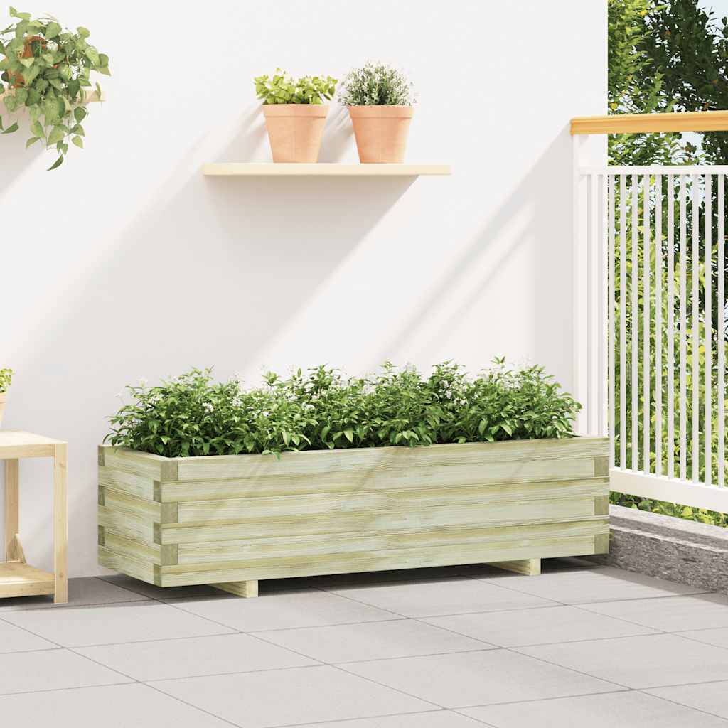 Raised Garden Bed 120 x 40 x 30 cm Wooden Rectangular
