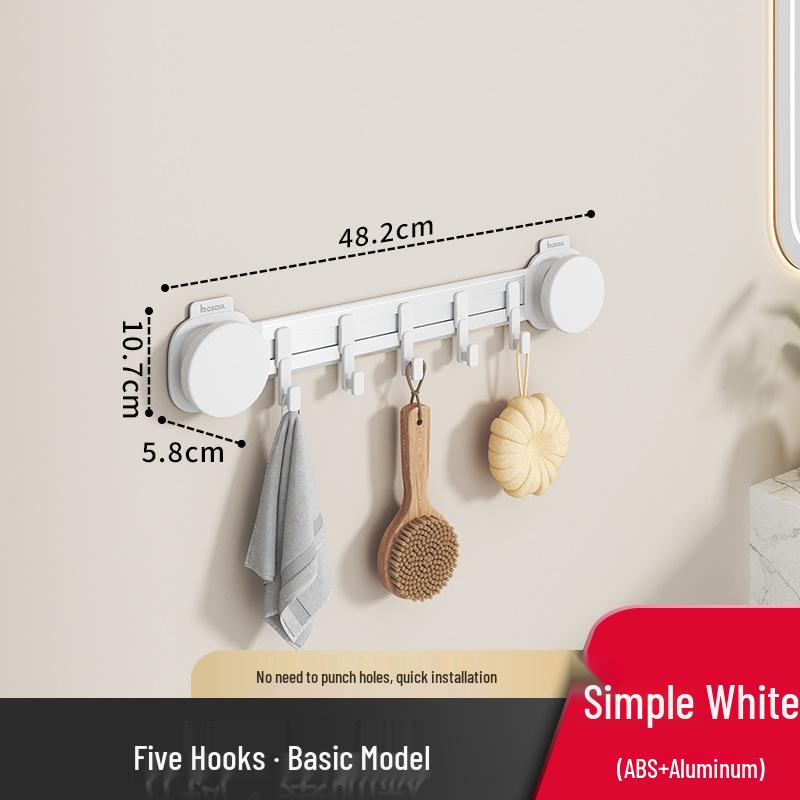 Bathroom Mop and Broom Suction Cup Wall Mount - Punch-Free, Space-Saving Holder and Organizer.