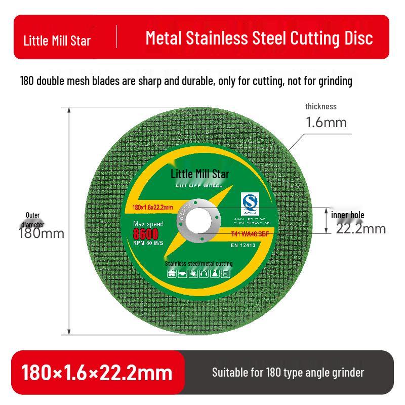 Small Angle Grinder: Stainless Steel Cutting, Grinding & Polishing Disc (107/125/150/180/230mm)