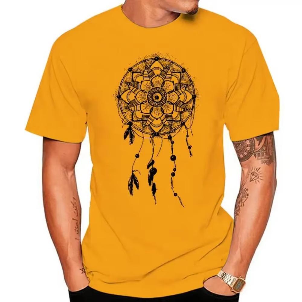 Dream Catcher Relaxed Shirt for Men Stencil Screen Print Tshirt Soft & Comfy Casual Gift for Men Men T Shirt