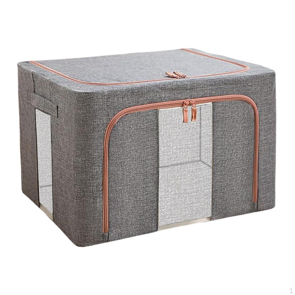66L Clothes Storage Bag, Reinforced Waterproof Dustproof Basket with Large Capacity for