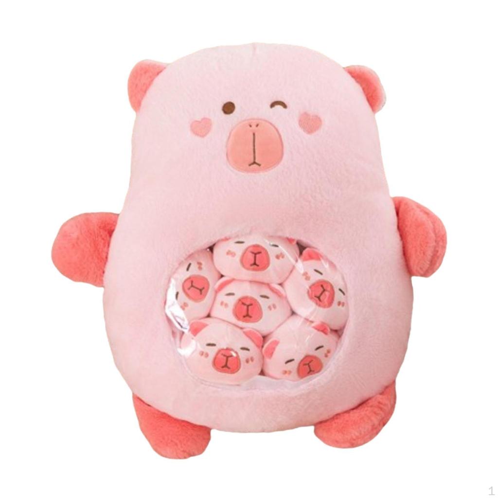 Adorable Capybara Plush Toy Gift Set with Tiny Dolls