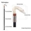 White Resin Snake Cobra Python Head Walking Cane Fashion Decorative Steel Stick Gentleman Elegant Cosplay Cane Knob Crosier 93cm
