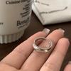 Sophisticated Black Geometric Onyx Ring For Women Unique Adjustable Copper Jewelry Fashion