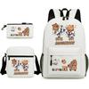 New Kapibara Student School Bag Fashion Popular Backpack Shoulder Bag Pencil Bag Three-piece Set