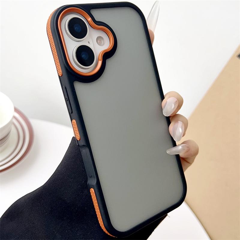 Matte Two-Color Full-Coverage Phone Case for iPhone 11-17 Pro Max