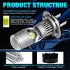 2 Pezzi Lampadine LED H7 per Proiettore Fari LHD 1:1 Mini Dimensioni Wireless Super Luminose 30000Lm LED H7 Turbo Fari Abbaglianti/Anabbaglianti Plug&Play 12V 6500K