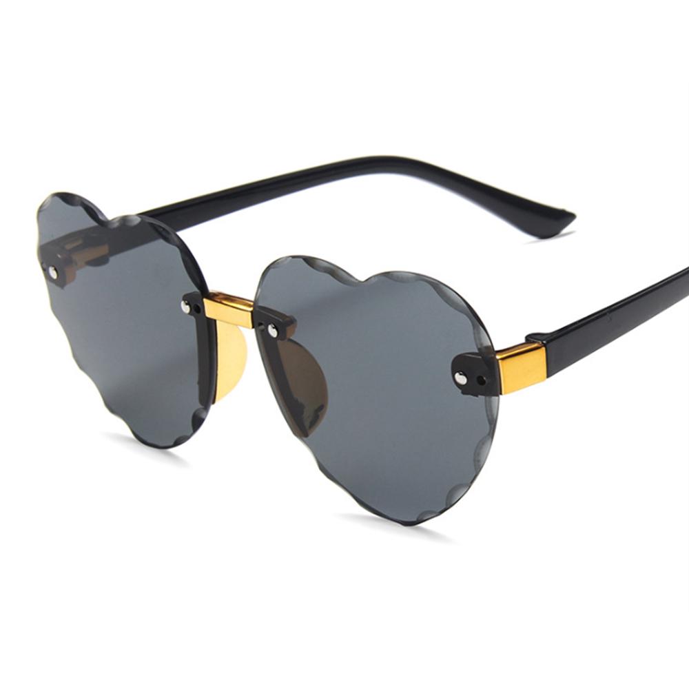 

Детские солнцезащитные очки в оправе без оправы, детские серые, розовые, красные линзы, модные очки с защитой от ультрафиолета UV400 серый