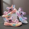 Girls Sandals 2025 Summer New Cartoon Casual Children's Beach Shoes Soft-soled Sports Sandals Medium and Older Children's Shoes