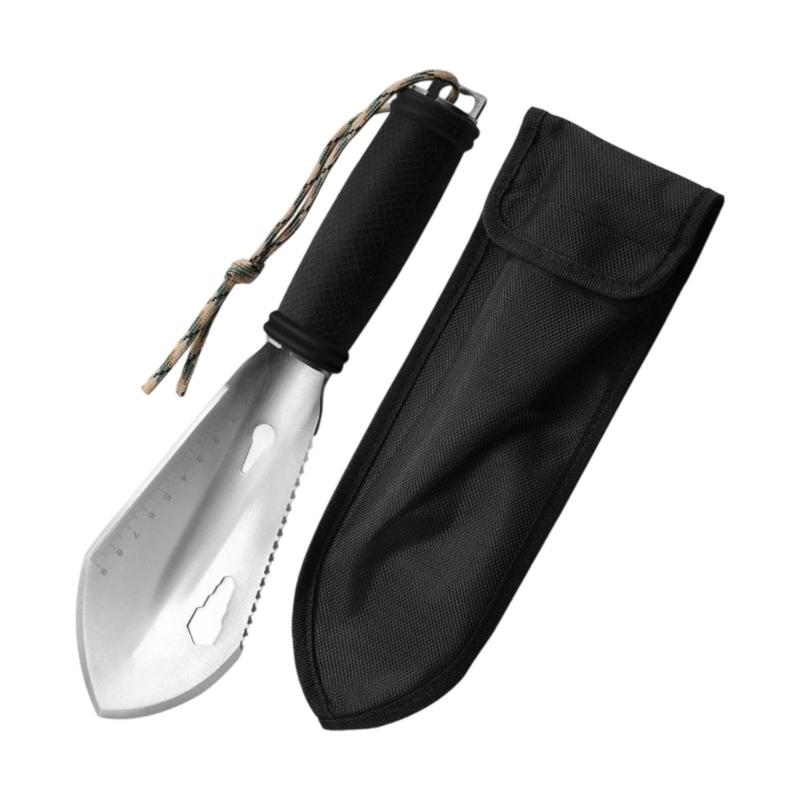 

Сверхпрочная мини-лопатка из нержавеющей стали Эргономичный садовый инструмент для пересадки рассады, экскурсий на открытом воздухе и прополки серебряный