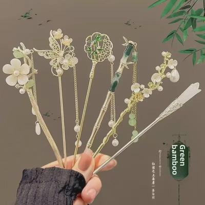 2024 Modern Chinese-Style Hairpins: Elegant, High-End Hanfu Bun Accessories for Women