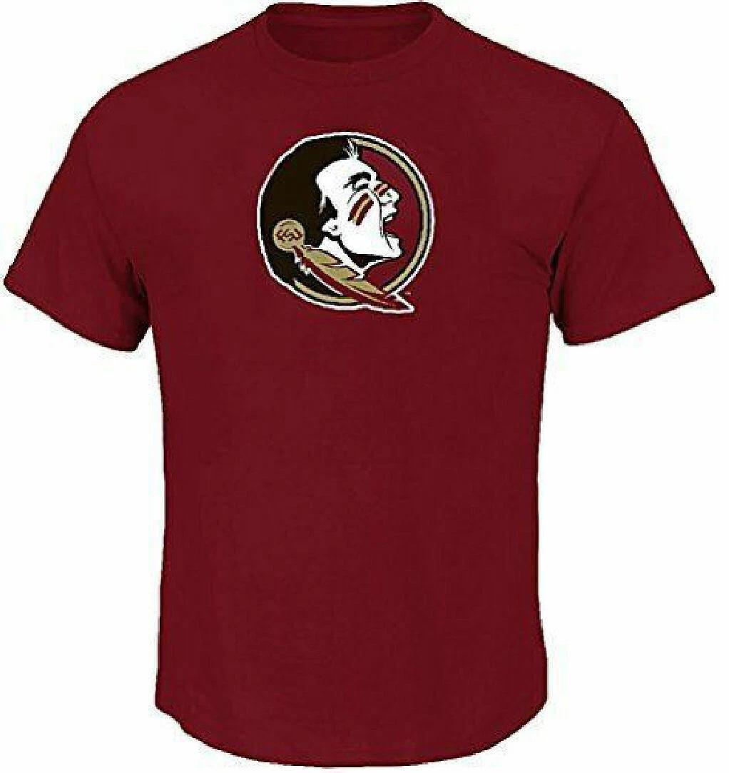 Florida State Seminoles Men s Crimson Team Logo College Short Sleeve T shirt 2XL