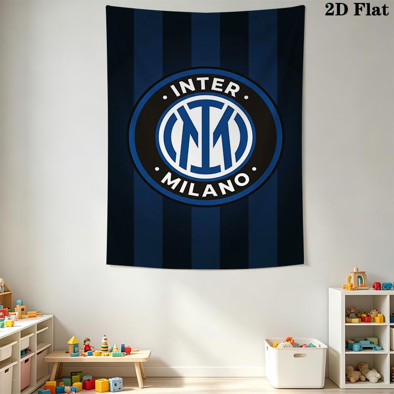 Inter Milan Crest Wallpaper Bedding 1 Duvet Cover 2 Pillowcase Without Core Christmas Birthday Gift Duvet Cover And Pillowcase