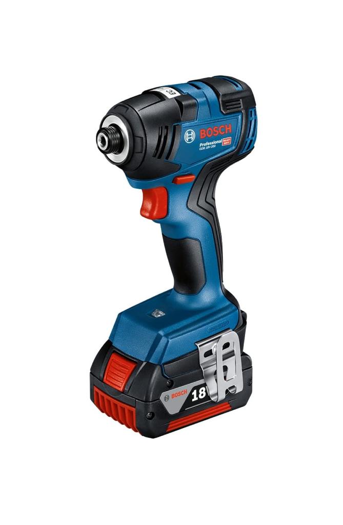 Bosch Professional 18V Cordless Impact Driver Charger 2 Belt Carrying Case Blue (main Body, GAL18V-40, 5.0Ah (A1850LIB) Pieces, Hook, Included)