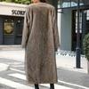 Women's Fashion Plush  Jacket Casual Solid-color Long-sleeved Cardigan Long Coat