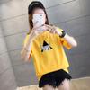 Sommer reine Baumwolle Lässig locker Studenten T-Shirt Damen Y2k Tops Harajuku lustiger Cartoon-Druck Kurzarm T-Shirts Damen