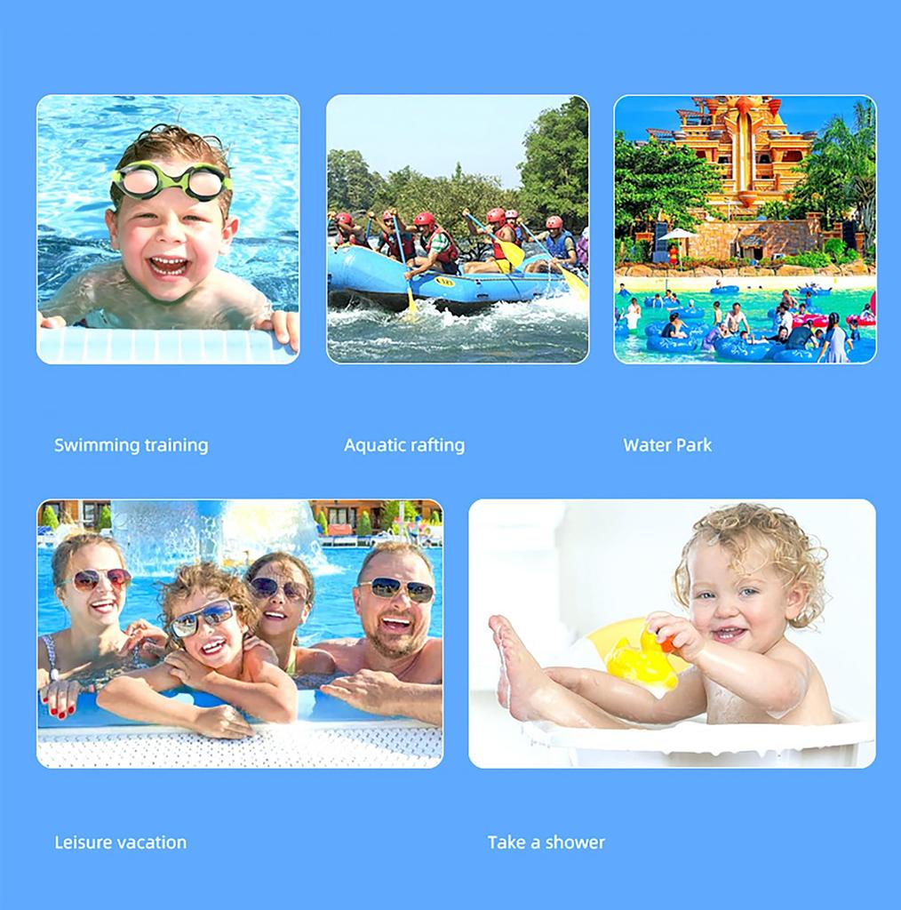 MiniAya Svømmebriller for Aldre 7 og Myk Enkel Nese og Beskyttelsesetui Egnet for Konkurransedyktige og Unisex Barn, Oppover, Anti-dugg, Antibakteriell,