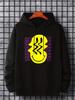 Special Smile Face Print Hoodie