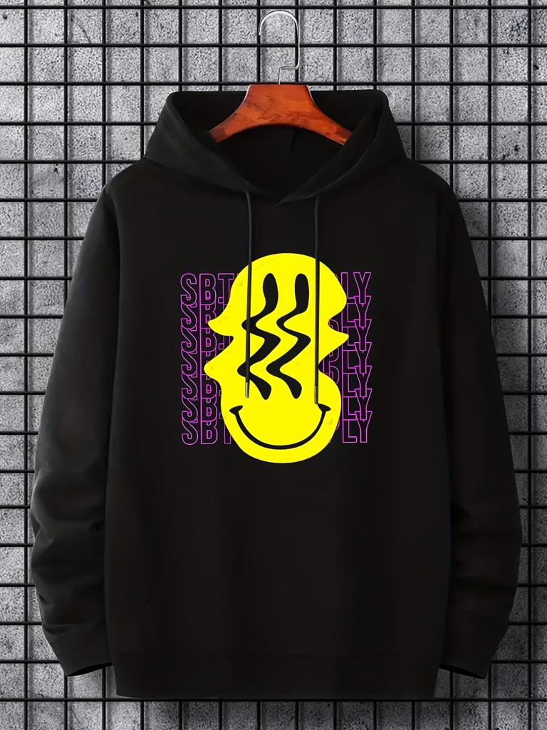 Special Smile Face Print Hoodie